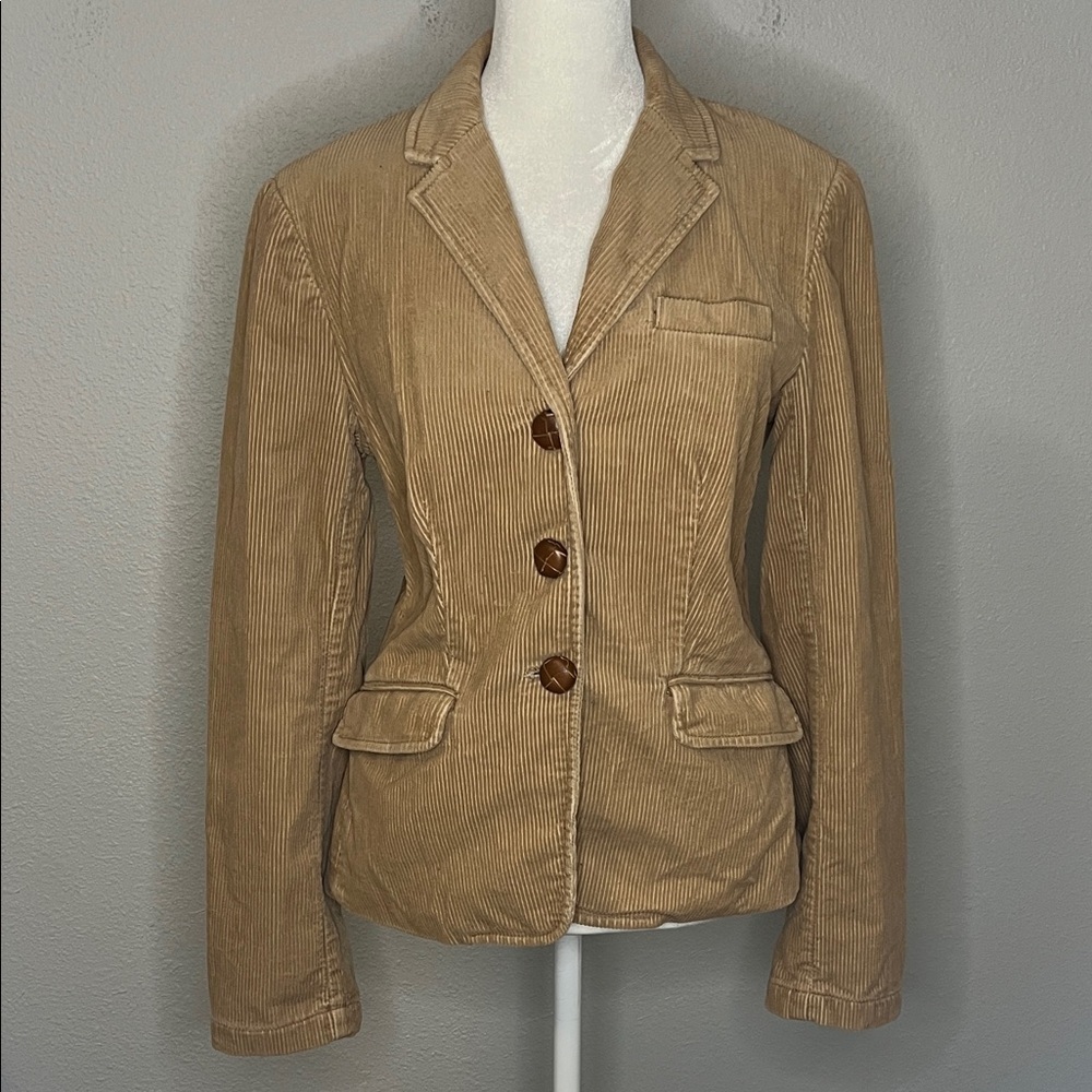JCrew Vintage Corduroy Blazer Tan Size Small